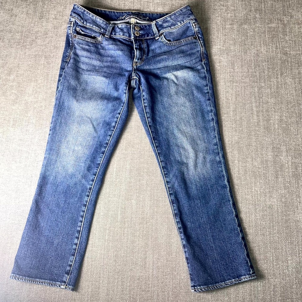 American Eagle Outfitters Artist Jeans Womens 10 Blue Denim Stretch Bootcut Leg‎